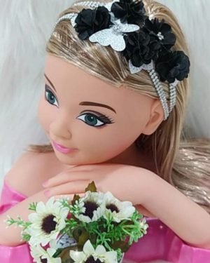 Faixa Belli Jardim Preto com Prata