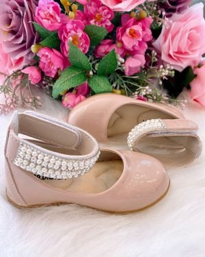 Sapatilha Flor Di Mila Camille Nude - Rose Pérolas