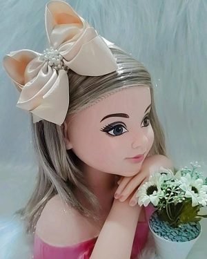 Tiara Belli Marfim Laço Miolo de Perolas