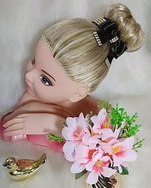 Porta Coque Belli Preto Laço Strass