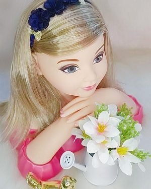 Faixa Belli Flores Azul Petroleo