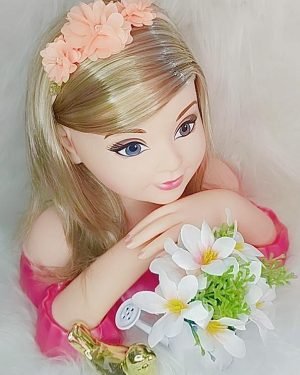 Faixa Belli Flor e Strass Salmão