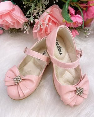 Sapatilha Flor Di Mila Rosa Isis Strass