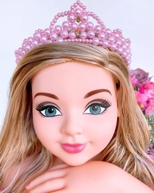 Coroa Pequena Belli Rosa Perolas