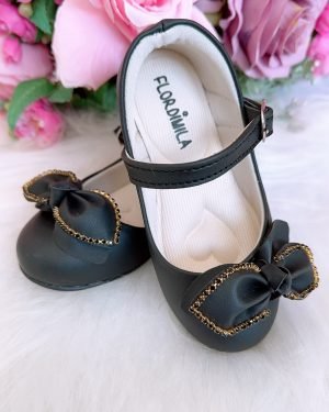 Sapatilha Flor Di Mila Lacinho Preta