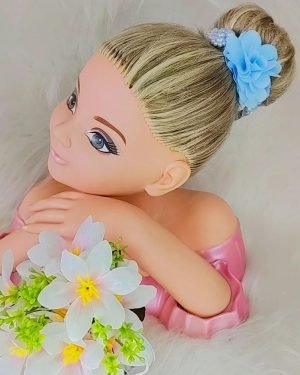 Porta Coque Belli Flor Perolas Azul Bebe