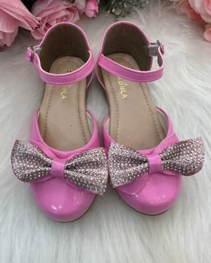 Sapatilha Flor di Mila Brilho Rosa Chiclete