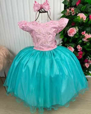 Vestido Infantil Marie Ariel/Sereia
