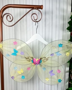 Asa De Borboletas / Fadas Infantil Amarela