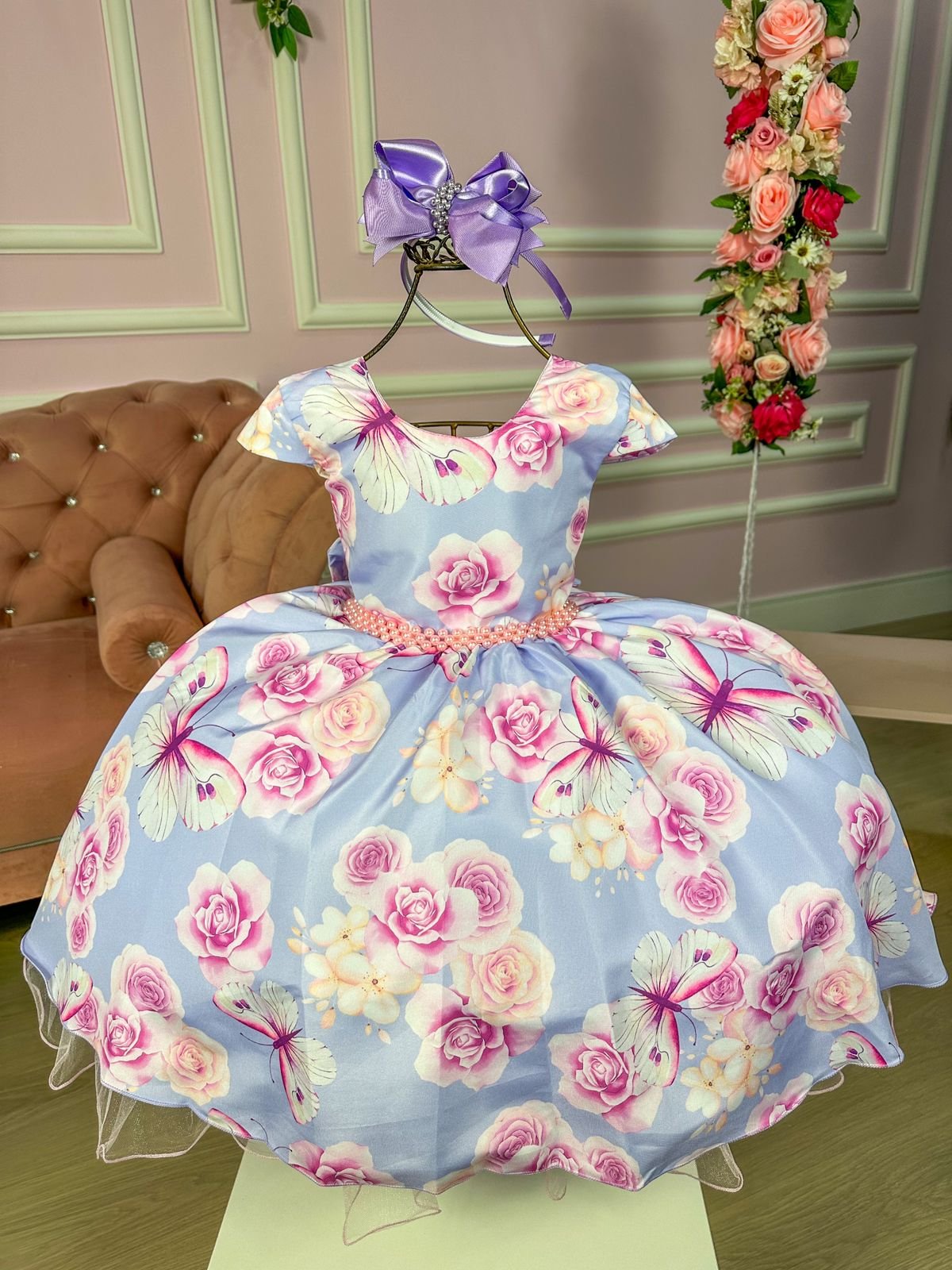 Vestido Giovanella/Giovanela Lilas Florido - Imagem 4
