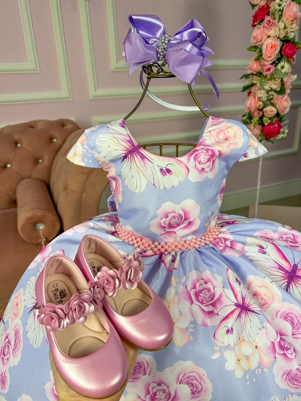 Vestido Giovanella/Giovanela Lilas Florido - Imagem 5