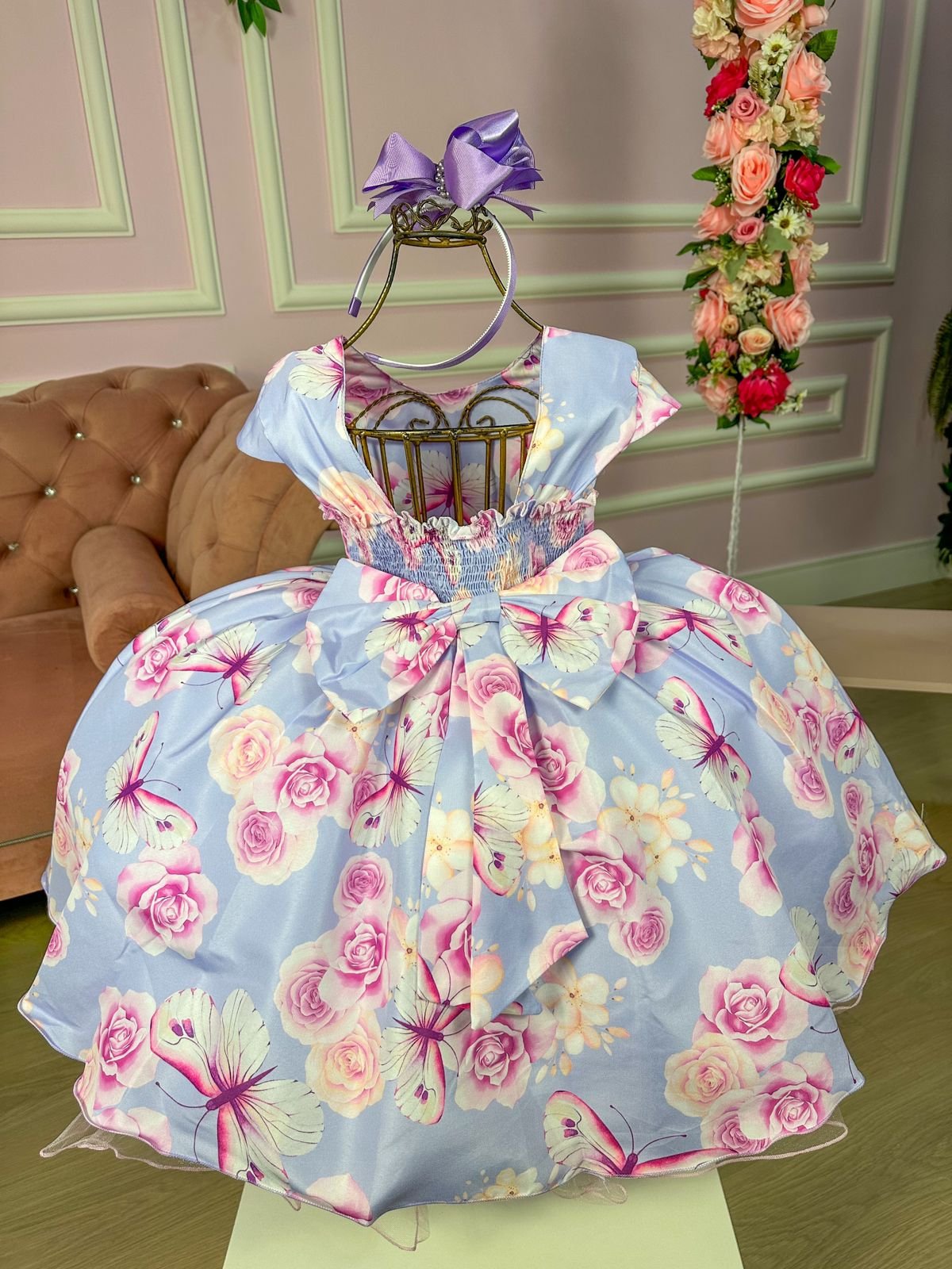 Vestido Giovanella/Giovanela Lilas Florido - Imagem 6