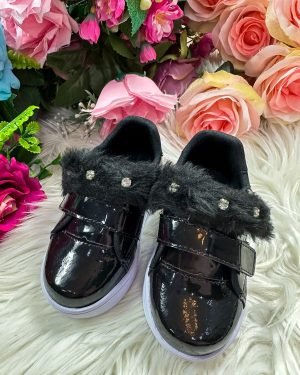 Tenis D Milan Preto Strass