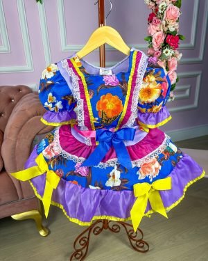 Vestido Junino Luxo Modelo 2 Estampa 3