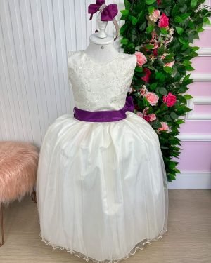 Vestido Marie Longo OFF Laço Roxo