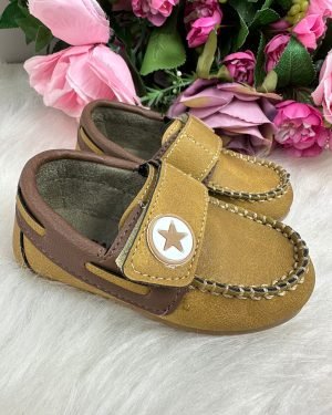 Mocassim Ortobaby Masculino Amarelo Mostarda