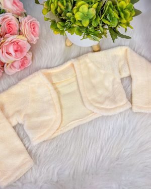 Bolero Marie Veludo Creme