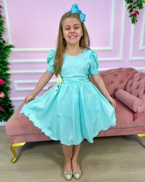 Vestido Banana Club Verde Claro Borboletinhas