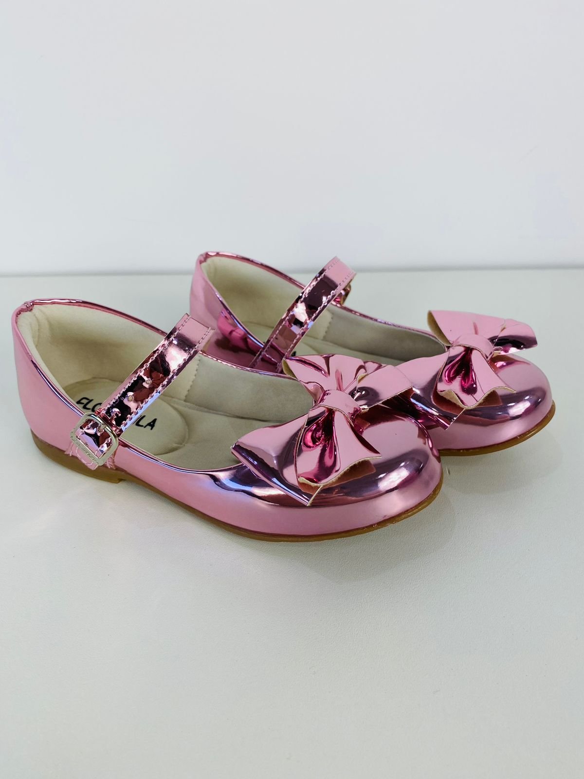 Sapatilha Flor Di Mila Laço Rose Metalizado - Imagem 2