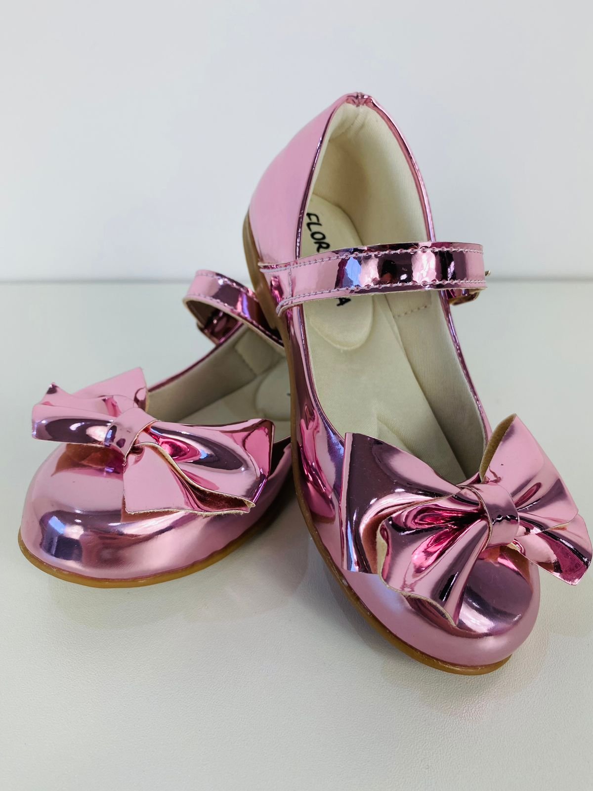 Sapatilha Flor Di Mila Laço Rose Metalizado - Imagem 4