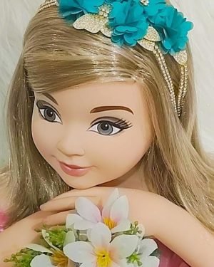 Faixa Belli Verde Tiffany com Dourado