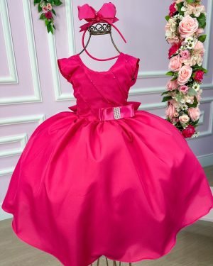 Vestido Belle Fille Lacinho Pink