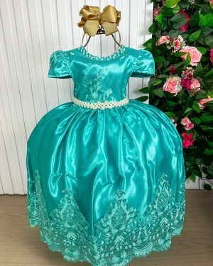 Vestido Enjoy Longo Sofia Verde Tiffany