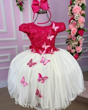 Vestido Vila Lele Juvenil Jade Peito Pink