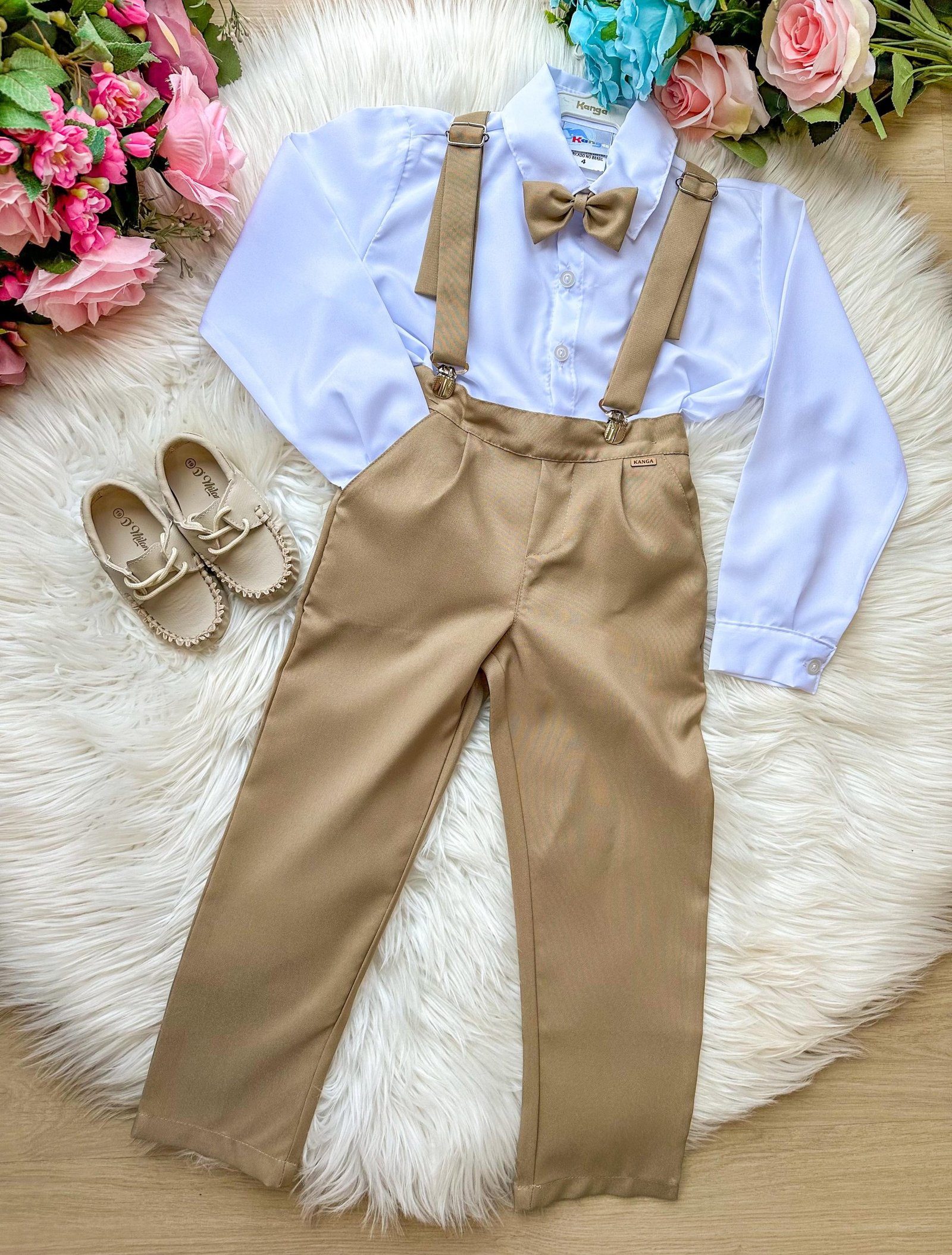 Conjunto Kanga Social Gustavo Marrom Castor Suspensorio - Imagem 2