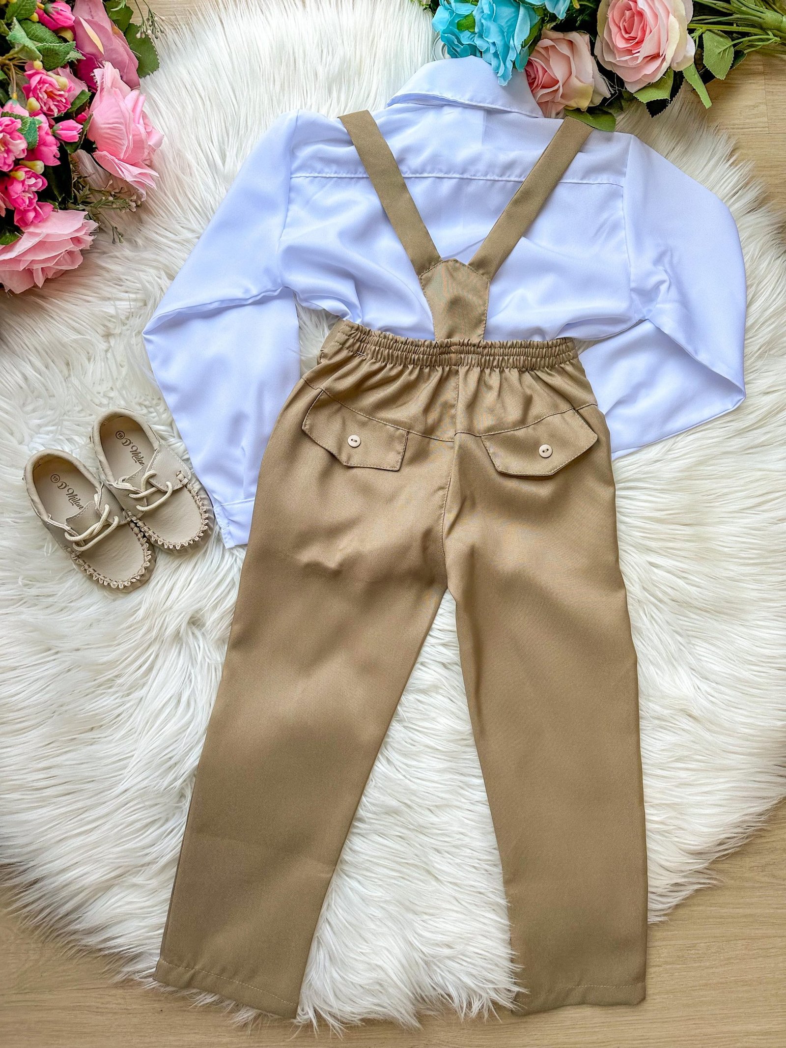 Conjunto Kanga Social Gustavo Marrom Castor Suspensorio - Imagem 3