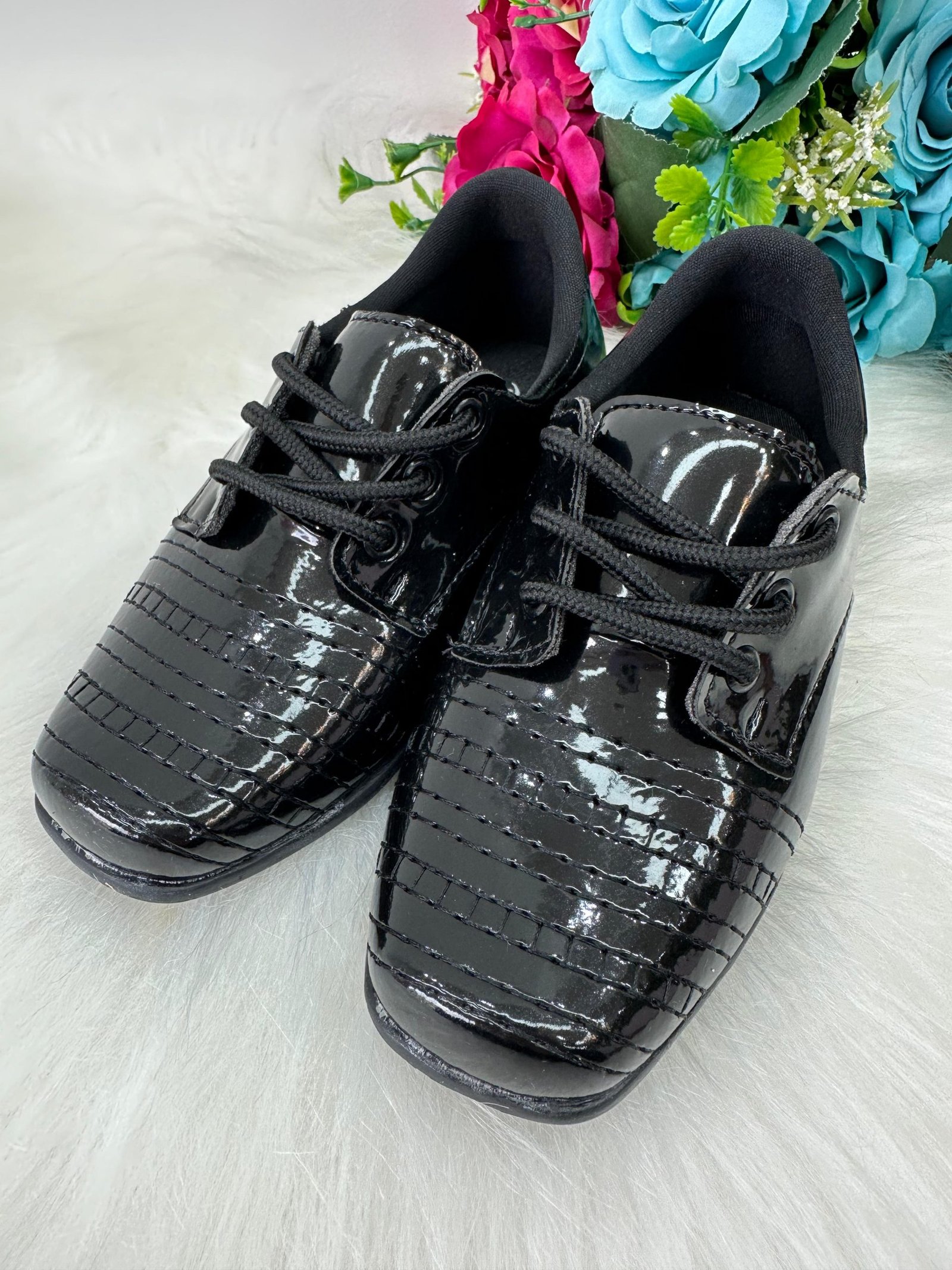 Sapato Social D Milan Preto Verniz Detalhes - Imagem 2