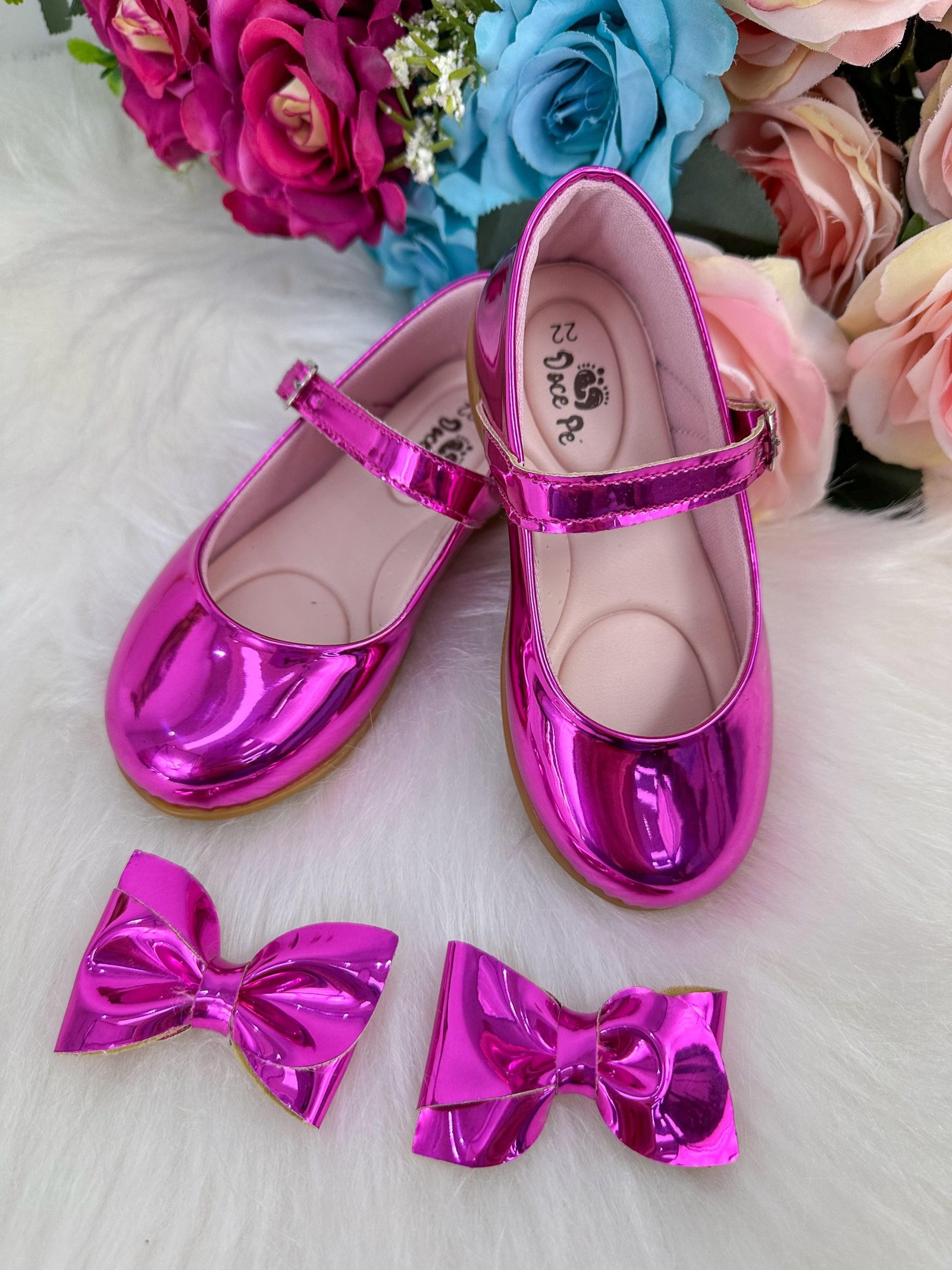 Sapatilha Doce Pe Laço Pink Metalizado - Imagem 7