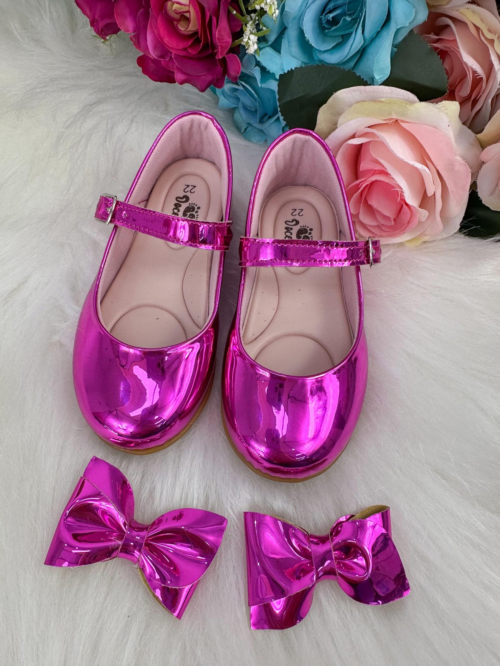 Sapatilha Doce Pe Laço Pink Metalizado - Imagem 8