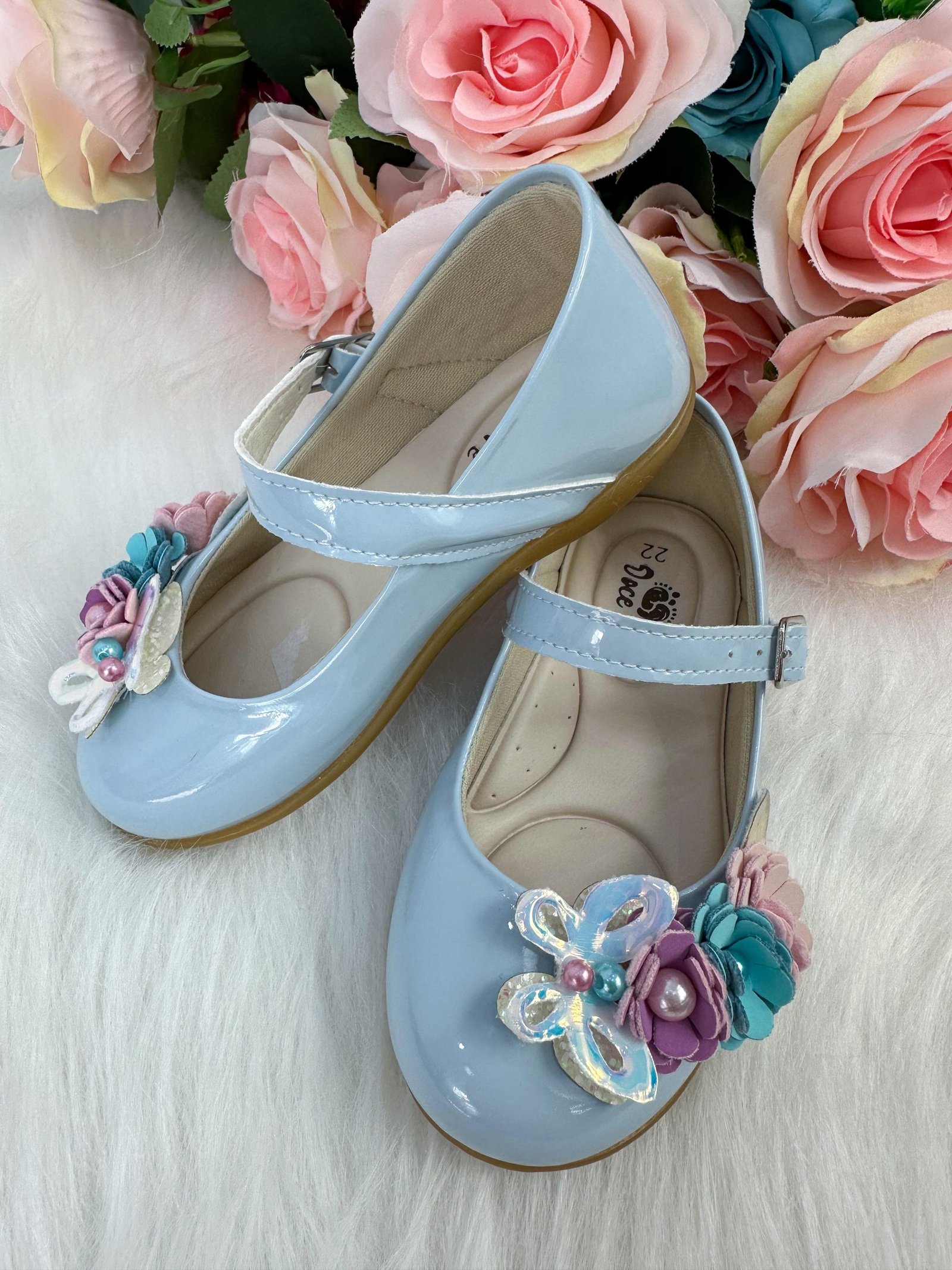 Sapatilha Doce Pe Juju Jardim Encantado Azul Bebe - Imagem 3
