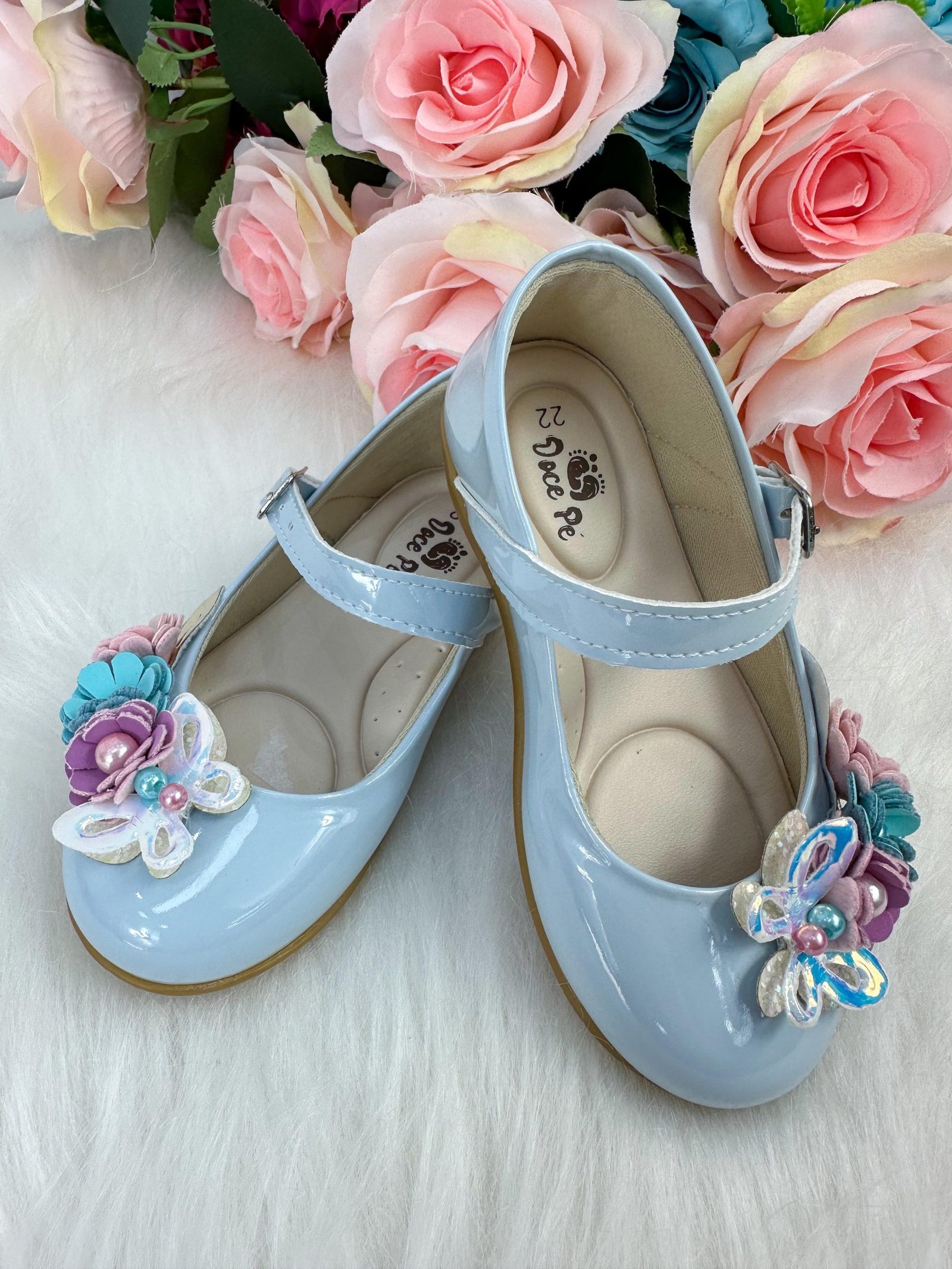 Sapatilha Doce Pe Juju Jardim Encantado Azul Bebe - Imagem 4