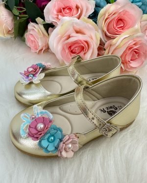 Sapatilha Doce Pe Juju Jardim Encantado Dourada
