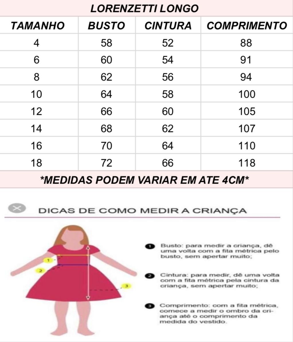 Vestido Lorenzetti Longo Rosa Bebe Peito Rendado - Imagem 5