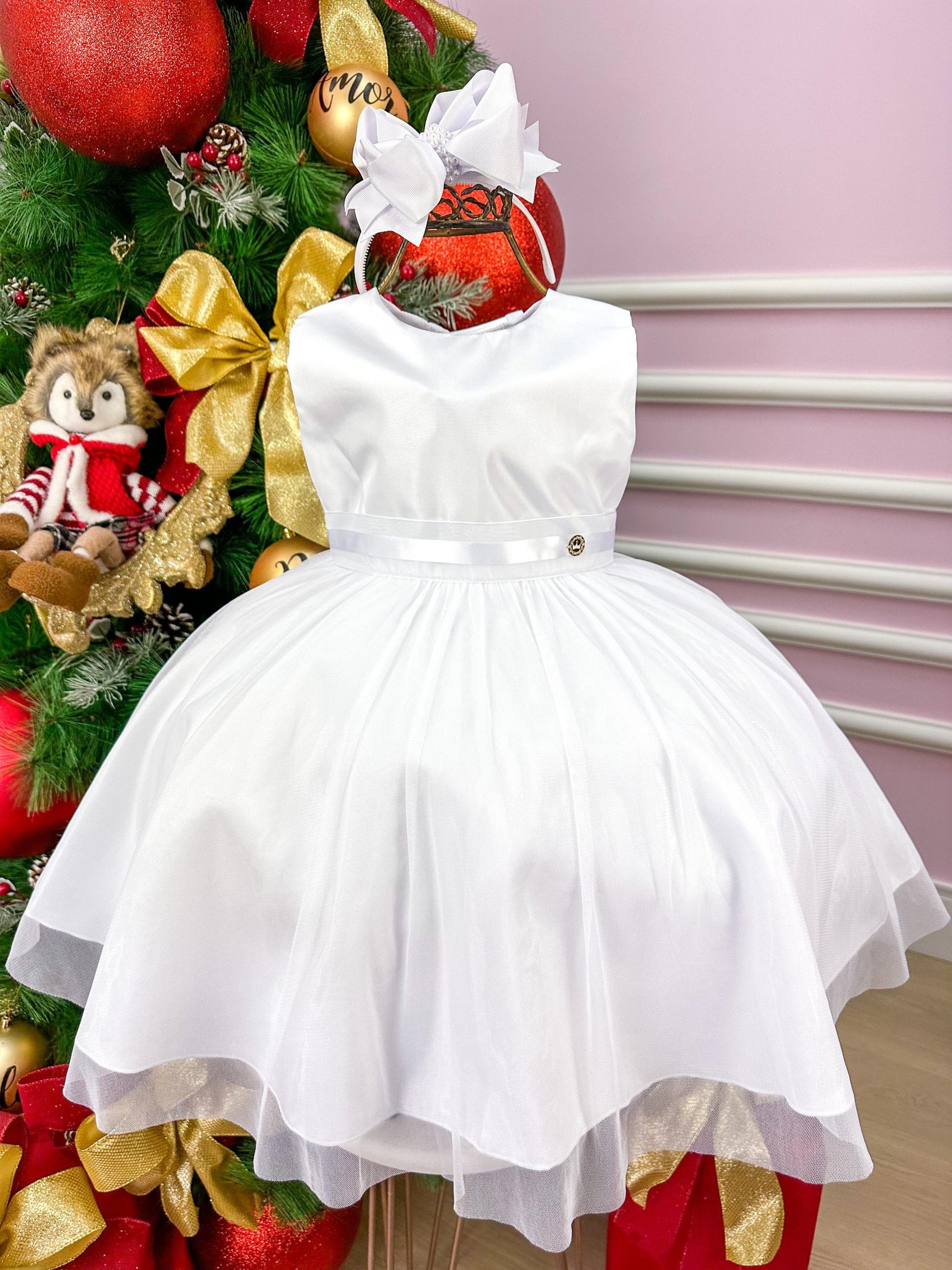 Vestido Miss Sweet Branco + Bolero - Imagem 5