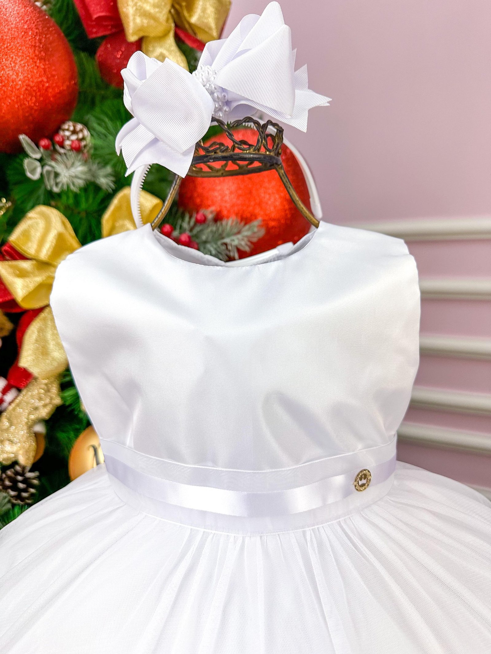 Vestido Miss Sweet Branco + Bolero - Imagem 6