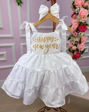 Vestido Blogueirinha Branco Feliz Ano Novo