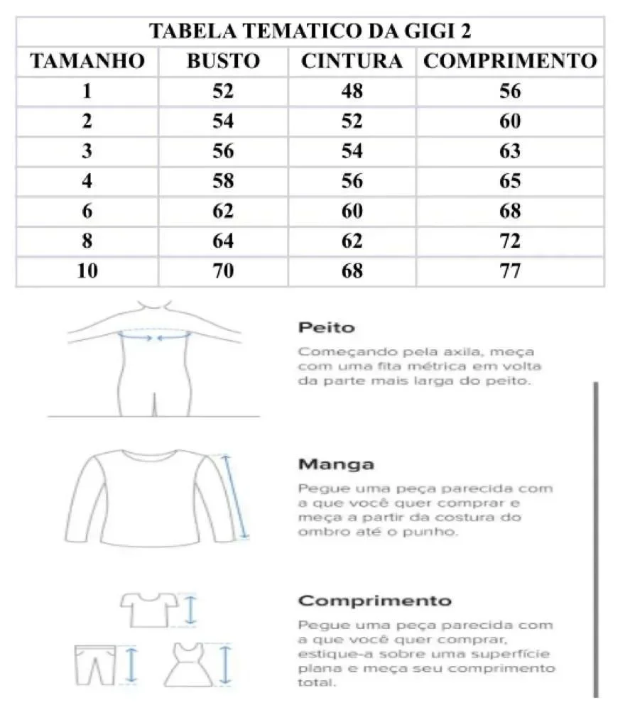 Vestido Infantil Temáticos da Gigi Galinha Pintadinha Azul e - Imagem 5