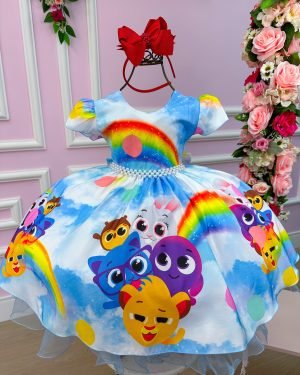 Vestido Temáticos da Gigi Bolofofos - Bolo Fofos Azul