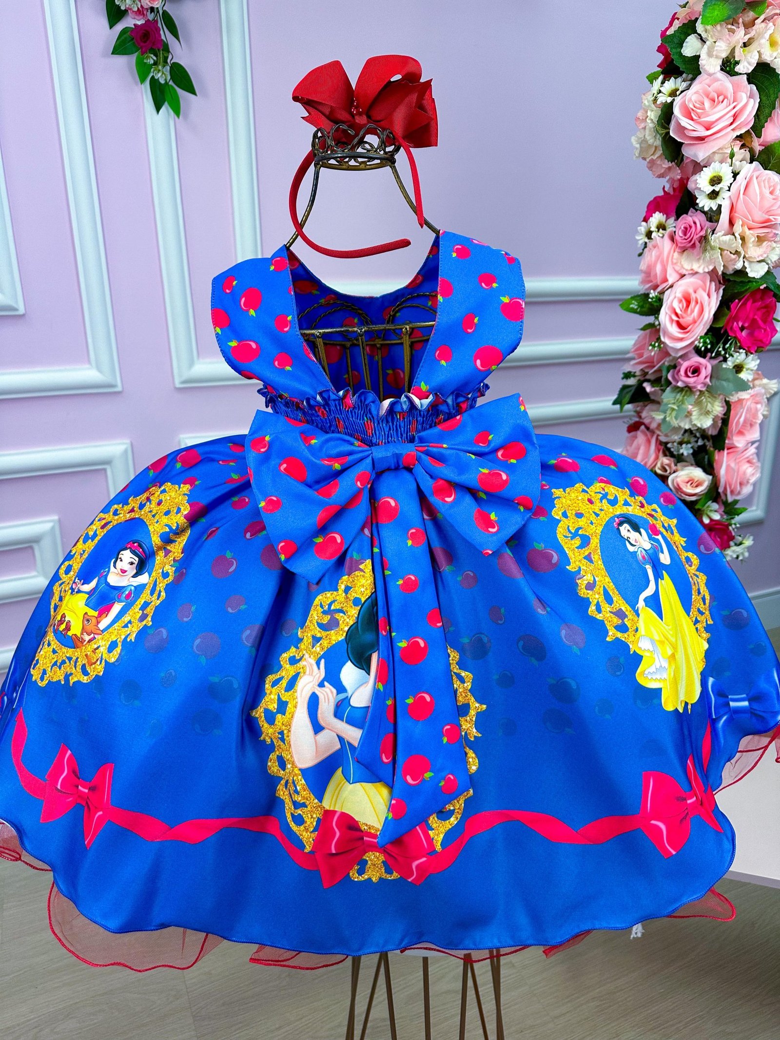 Vestido Infantil Temáticos da Gigi Branca de Neve - Imagem 4