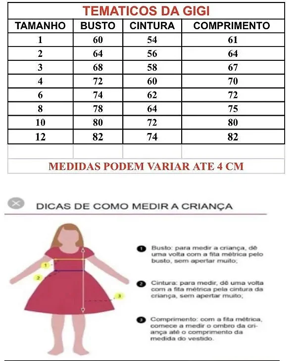 Vestido Infantil Temáticos da Gigi Branca de Neve - Imagem 5
