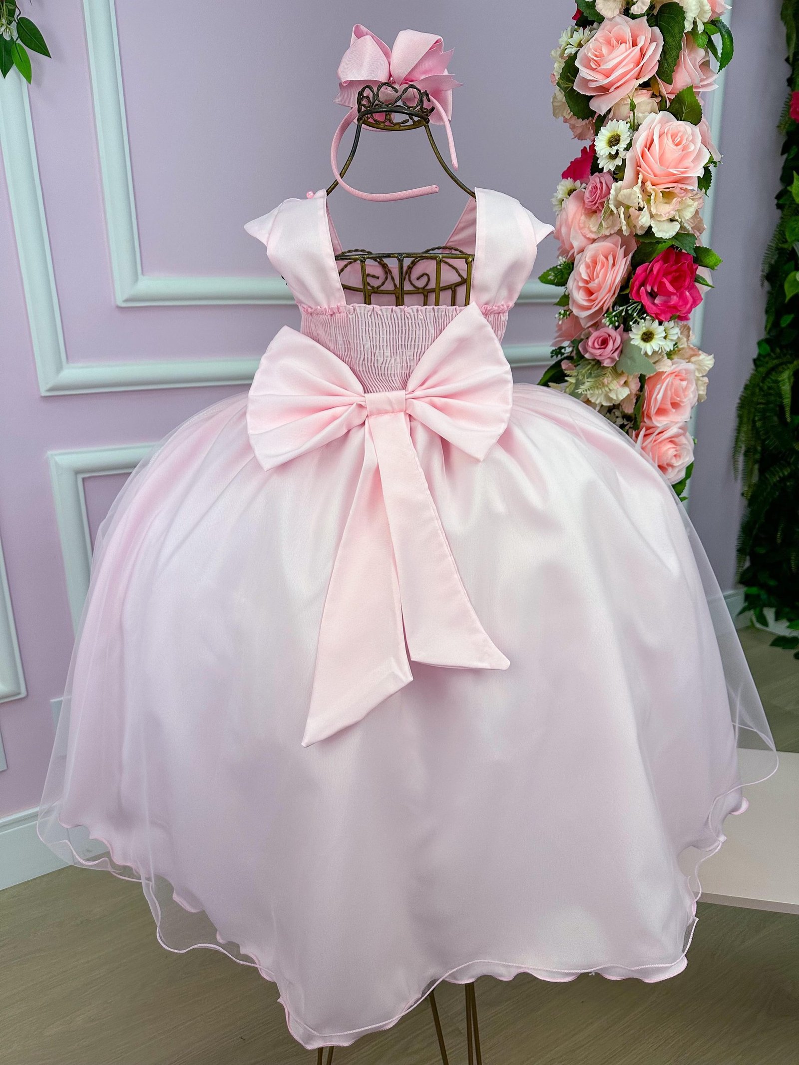 Vestido Giovanella/Giovanela Longo Valentina Rosa Bebe - Imagem 4