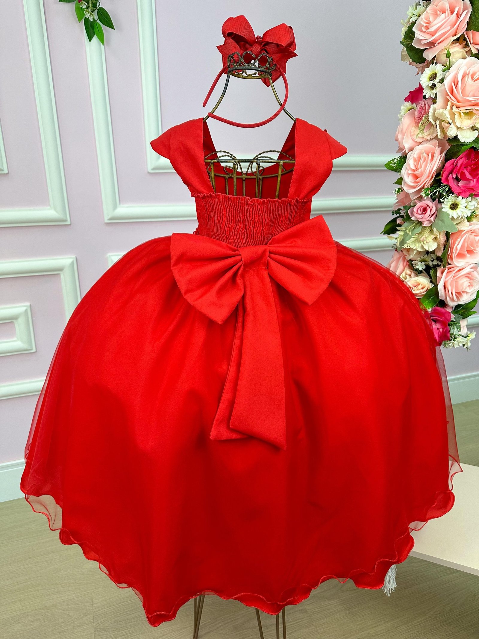 Vestido Giovanella/Giovanela Longo Valentina Vermelho - Imagem 9