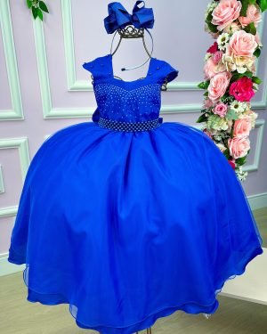 Vestido Giovanella/Giovanela Longo Valentina Azul Royal
