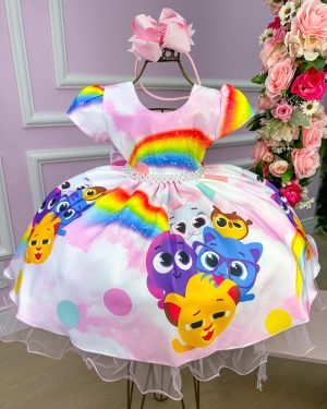Vestido Temáticos da Gigi Bolofofos - Bolo Fofos Rosa