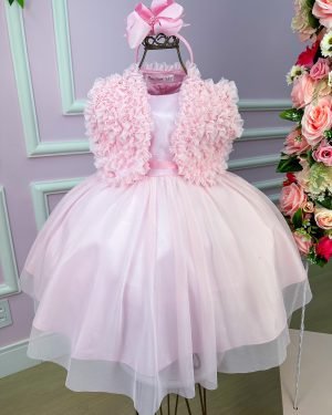 Vestido Miss Sweet Rosa Bebe + Bolero