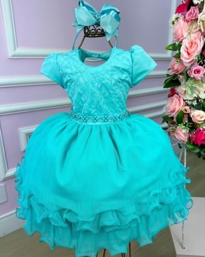 Vestido Vila Lele Alana Verde Tiffany